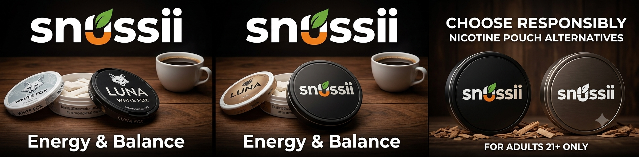 Lifestyle photography — person outdoors with coffee cup and nicotine pouch, Energy and Balance for your lifestyle